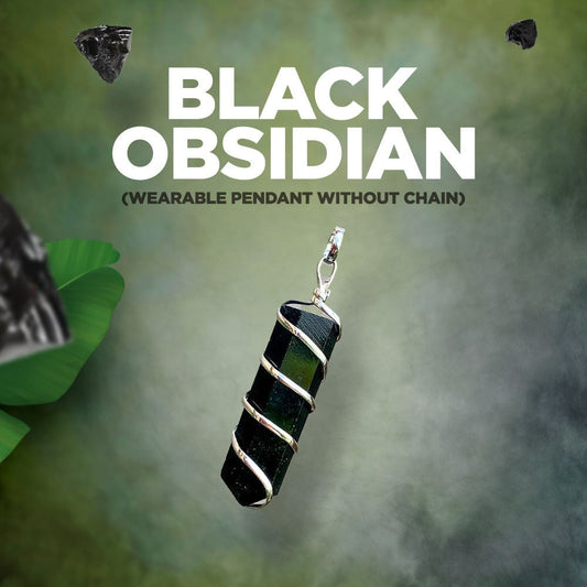 Black Obsidian Pendant (Without Chain)